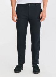 PAKO LORENTE - Granatowe spodnie męskie. Spodnie materiałowe męskie Pako Lorente, bez wzorów, z elastanu, casualowe. Za 249.99 zł.