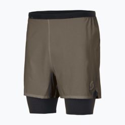 Spodenki do biegania męskie SCOTT Hybrid Endurance Tech. Brązowe szorty męskie Scott, z elastanu, bez kołnierzyka. Za 359.99 zł.