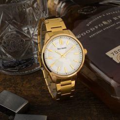 Zegarek męski bransoleta duży solidny złoty glob premium Beltimore BT01. Żółte zegarki męskie złote. Za 147.99 zł.