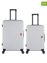 SWISS KOPPER 2-częściowy zestaw "Spiez" w kolorze srebrnym rozmiar: onesize. Szare walizki SWISS KOPPER, bez wzorów, z materiału. Za 282.99 zł.