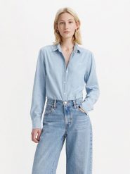 Levi's Koszula w kolorze błękitnym rozmiar: S. Niebieskie koszule damskie Levi's, s, bez wzorów, z bawełny, bez kołnierzyka, bez ramiączek. Za 116.32 zł.
