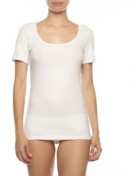 COTONELLA Koszulka w kolorze białym rozmiar: XL. Białe bluzki damskie Cotonella, xl, bez wzorów, bez kołnierzyka, bez ramiączek. Za 37.45 zł.