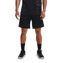 Spodenki koszykarskie męskie Under Armour Heatwave Hoops. Czarne szorty męskie Under Armour, bez kołnierzyka. Za 149.99 zł.