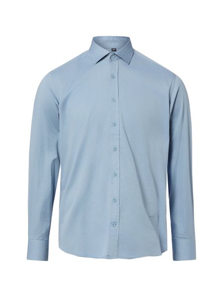 Nils Sundström koszula casual Mężczyźni Modern Fit Bawełna niebieski, L. Niebieskie koszule męskie Nils Sundström, l, bez wzorów, z bawełny, bez kołnierzyka, bez ramiączek. Za 119.95 zł.