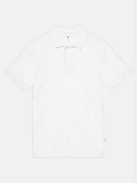 Gap Polo 404943-01 Biały Regular Fit. Białe t-shirty chłopięce GAP, bez wzorów, z bawełny, bez ramiączek. Za 79.99 zł.