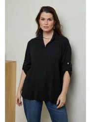 Curvy Lady Bluzka w kolorze czarnym rozmiar: 40/42. Czarne bluzki damskie Curvy Lady, bez wzorów, z wiskozy, klasyczne, bez kołnierzyka, bez ramiączek. Za 91.56 zł.