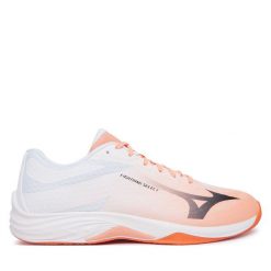 Buty halowe Mizuno. Pomarańczowe buty sportowe na co dzień męskie Mizuno, bez zapięcia. Za 389.99 zł.