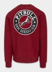 Bluza męska Pitbull SAN DIEGO CA. Czerwone bluzy bez kaptura męskie PITBULL, m, z bawełny. Za 159.99 zł.