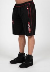 Marlow Mesh Szorty - Czarny/Czerwony. Czerwone szorty męskie GORILLA WEAR, bez wzorów, z meshu. Za 193.00 zł.
