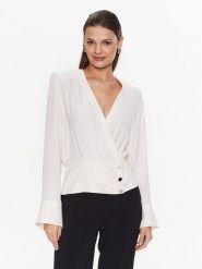 Pinko Bluzka Bravo 101141 8889 Écru Regular Fit. Bluzki damskie Pinko, bez wzorów, z jedwabiu, bez ramiączek. Za 1,909.00 zł.