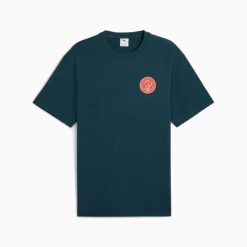 Koszulka sportowa męska Puma WARDROBE ESS SPORTS LEGACY II RELAXED 63210675. Zielone t-shirty sportowe męskie Puma, m, z jersey, bez ramiączek. Za 110.01 zł.