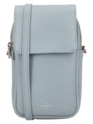 Charm Skórzana torebka w kolorze błękitnym na telefon - 12 x 22 x 6 cm rozmiar: onesize. Niebieskie torebki klasyczne damskie Charm, bez wzorów, z materiału, bez dodatków. Za 152.99 zł.