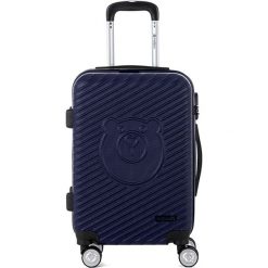 Walizka w kolorze granatowym - 44 l. Niebieskie walizki Bestseller Luggage, bez wzorów, z materiału. W wyprzedaży za 169.95 zł.