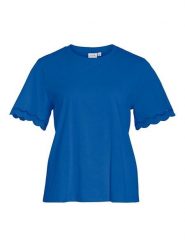 Vila Koszulka w kolorze niebieskim rozmiar: XL. Niebieskie t-shirty damskie Vila, xl, bez wzorów, z bawełny, bez kołnierzyka. Za 107.37 zł.