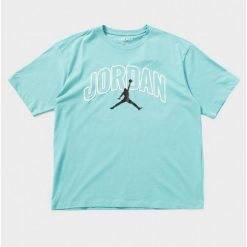 Koszulka męska Air Jordan Brooklyn Arch Logo T-shirt Washed Teal - IB7347-392. Niebieskie t-shirty męskie Jordan, m, bez wzorów, bez kołnierzyka. Za 182.85 zł.