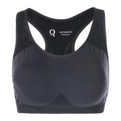 Biustonosz dla kobiet Q Sportswear Rosa. Czarne biustonosze sportowe damskie ENDURANCE Q, bez wzorów, z materiału. Za 148.50 zł.