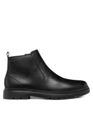 Geox Botki U Spherica Ec1 B Abx U46HNC 00043 C9999 Czarny. Czarne buty zimowe męskie Geox, ze skóry, bez zapięcia. Za 549.99 zł.