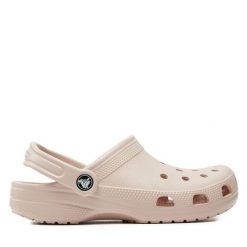 Klapki Crocs. Czerwone klapki damskie Crocs, bez wzorów, bez obcasa. Za 179.99 zł.