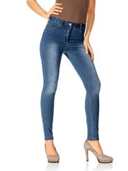 Heine Dżinsy - Skinny fit - w kolorze niebieskim rozmiar: 38. Niebieskie jeansy damskie Heine, z podwyższonym stanem. Za 70.24 zł.
