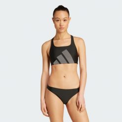 Zestaw bikini Big Bars C-back. Czarne bikini damskie Adidas, bez wzorów. Za 199.00 zł.