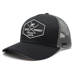 Czapka Trucker - 5 paneli / Recykling / Dorośli / Jeden rozmiar (Czarny/Ołów). Fioletowe czapki męskie SURF MONKEY, z aplikacjami. Za 159.95 zł.