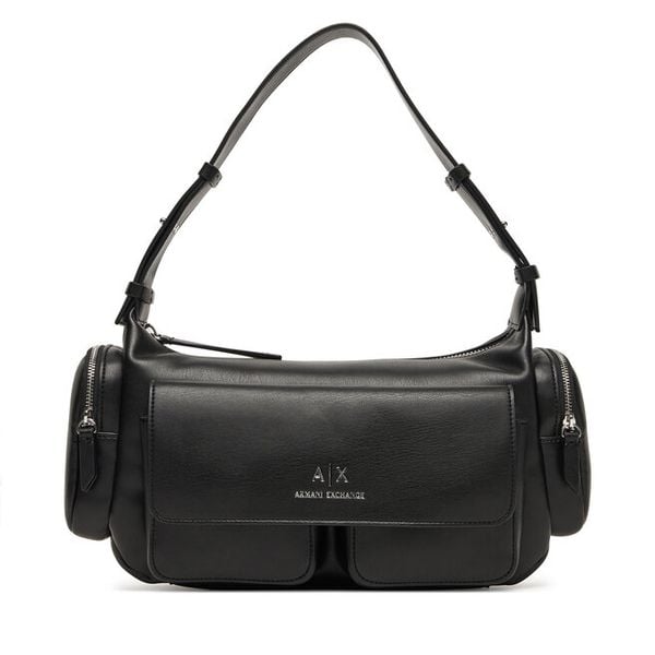 Torebka Armani Exchange. Czarne torebki klasyczne damskie Armani Exchange, bez wzorów, bez dodatków. Za 709.99 zł.
