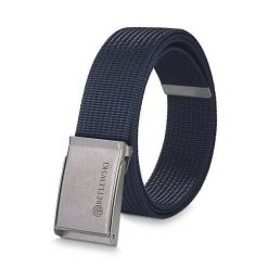 Pasek parciany BETLEWSKI PRC-21_SR-1 S granatowy. Niebieskie paski męskie Betlewski, bez wzorów, z materiału. Za 34.99 zł.