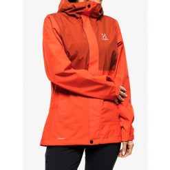 Kurtka przeciwdeszczowa damska Haglofs Koyal Proof Jacket. Czerwone kurtki damskie Haglöfs, bez kaptura. Za 608.99 zł.