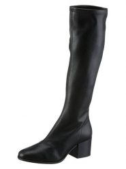 Heine Skórzane kozaki w kolorze czarnym rozmiar: 36. Czarne kozaki damskie Heine, bez obcasa. Za 95.92 zł.