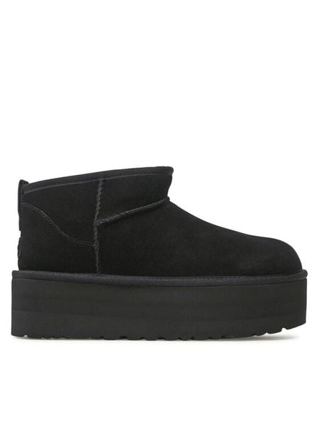 Ugg Śniegowce W Classic Ultra Mini Platform 1135092 Czarny. Czarne śniegowce damskie Ugg, ze skóry. Za 739.99 zł.
