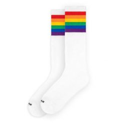 Skarpety American Socks Rainbow Pride do kolan. Białe skarpetki męskie AMERICAN SOCKS, bez wzorów. Za 84.56 zł.