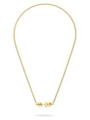 Liebeskind Pozłacany naszyjnik - dł. 43 cm rozmiar: onesize. Żółte naszyjniki damskie Liebeskind, pozłacane. Za 165.99 zł.