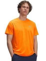 Under Armour Koszulka "Launch" w kolorze pomarańczowym do biegania rozmiar: XL. Pomarańczowe t-shirty sportowe męskie Under Armour, xl, z materiału, bez ramiączek, do biegania. Za 69.99 zł.