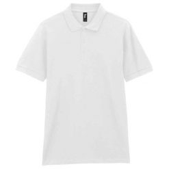 Koszulka Polo Dla Dorosłych Unisex Hammer Piqué. Białe koszulki polo męskie Gildan, m, bez wzorów, z bawełny, bez ramiączek. Za 81.99 zł.
