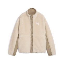 Damska dwustronna kurtka sherpa PUMA Oak Branch Beige. Brązowe kurtki damskie Puma, m, bez wzorów, z tkaniny, bez kaptura. Za 300.99 zł.