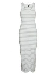 Vero Moda Sukienka w kolorze biało-granatowym rozmiar: XS. Białe sukienki damskie Vero Moda, xs, bez wzorów, bez kołnierzyka, bez ramiączek, maxi. Za 56.93 zł.