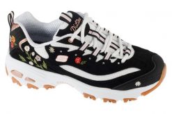 Buty sportowe Sneakersy damskie, D Lites. Czarne buty sportowe na co dzień damskie Skechers, bez wzorów, z materiału, trekkingowe. Za 359.99 zł.