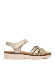 Remonte Sandały CEO-D2058-90 Złoty. Żółte sandały damskie Remonte, bez wzorów, z materiału, bez obcasa, na płaskiej podeszwie. Za 339.99 zł.