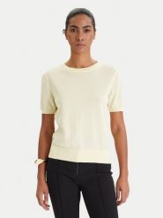 Patrizia Pepe Sweter 8K0409/K027-Y478 Żółty Regular Fit. Żółte swetry klasyczne damskie Patrizia Pepe, z syntetyku, bez kołnierzyka. Za 729.99 zł.