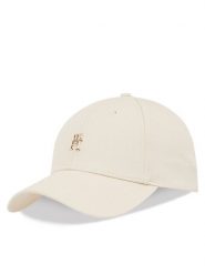 Tommy Hilfiger Czapka z daszkiem Elevated Chic Cap AW0AW17128 Écru. Czapki z daszkiem damskie Tommy Hilfiger, bez wzorów, z bawełny. Za 129.99 zł.
