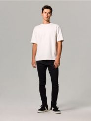 Jeansy skinny z efektem sprania - czarny. Czarne jeansy męskie Sinsay. Za 59.99 zł.