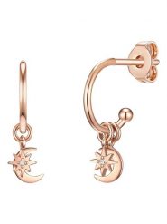 Nahla Jewels Pozłacane kolczyki-półkreole z cyrkoniami rozmiar: onesize. Białe kolczyki damskie Nahla Jewels, z cyrkonią, pozłacane. Za 92.21 zł.