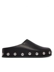 MICHAEL Michael Kors Klapki Hensley Mule 40R6HLFP1L Czarny. Czarne klapki damskie MICHAEL Michael Kors, bez wzorów, ze skóry, bez obcasa. Za 769.99 zł.