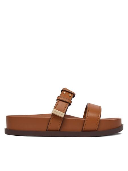 Armani Exchange Klapki XW002575 AF21266 U6123 Brązowy. Brązowe klapki damskie Armani Exchange, bez wzorów, ze skóry, bez obcasa. Za 609.99 zł.