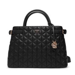 Torebka Guess. Czarne torebki klasyczne damskie Guess, z aplikacjami, bez dodatków. Za 679.99 zł.