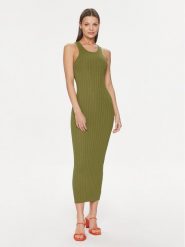 Silvian Heach Sukienka codzienna GPP24020VE Zielony Bodycon Fit. Zielone sukienki damskie Silvian Heach, na co dzień, s, bez wzorów, z syntetyku, bez kołnierzyka, bez ramiączek, bodycon. Za 189.99 zł.