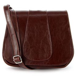 Torebka skórzana listonoszka DAN-A T131 koniakowa. Shopper bag damskie DAN-A, bez wzorów, ze skóry, bez dodatków. Za 229.99 zł.