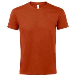 Koszulka Unisex Dla Dorosłych Z Bawełny Imperial Ringspun. Brązowe bluzki damskie SOL'S, s, bez wzorów, z bawełny, bez kołnierzyka. Za 41.99 zł.