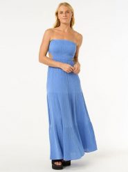 Rip Curl Sukienka "Premium Surf" w kolorze niebieskim rozmiar: M. Niebieskie sukienki damskie Rip Curl, m, bez wzorów, z bawełny, bez kołnierzyka, bez ramiączek, maxi. Za 174.84 zł.