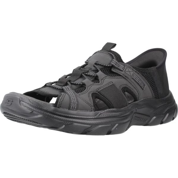 Sandały SKECHERS SLIP-INS REVOLTED SS Czarny. Czarne sandały męskie Skechers, z syntetyku, bez zapięcia. Za 334.99 zł.